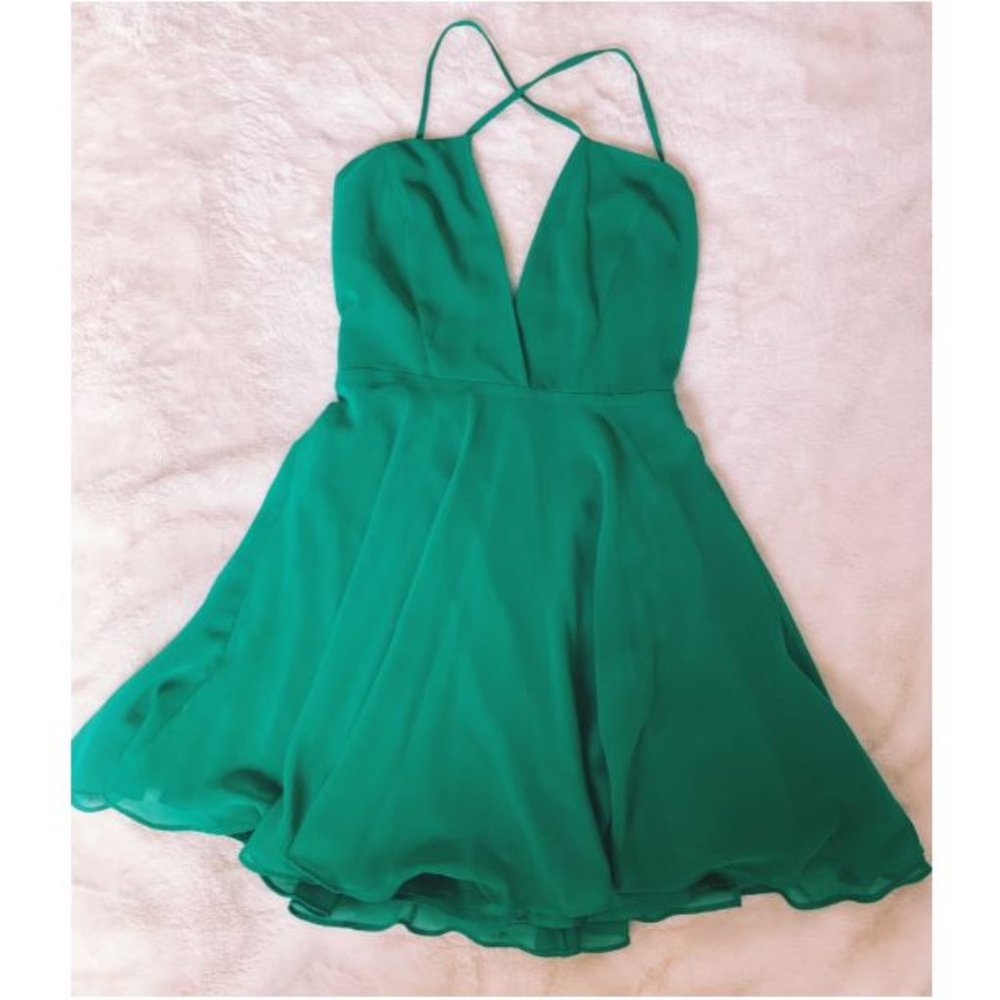 Bebe Mini Emerald Green Dress